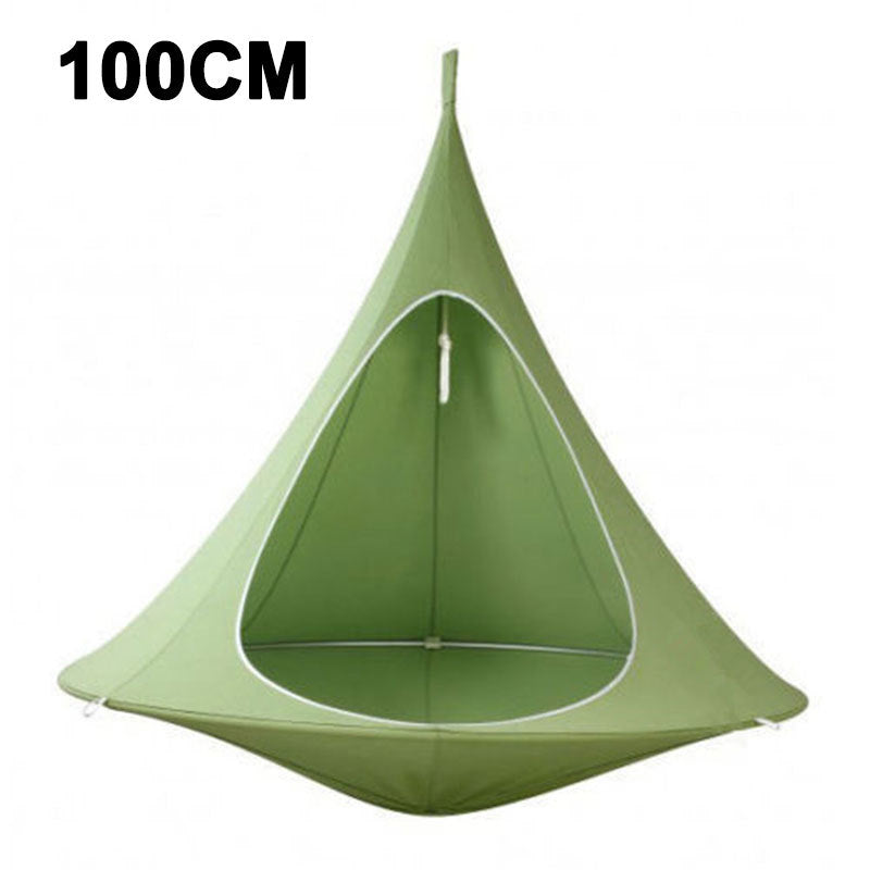 Outdoor Air Hanging Hammock Tent Cone Chair Green 100X110CM