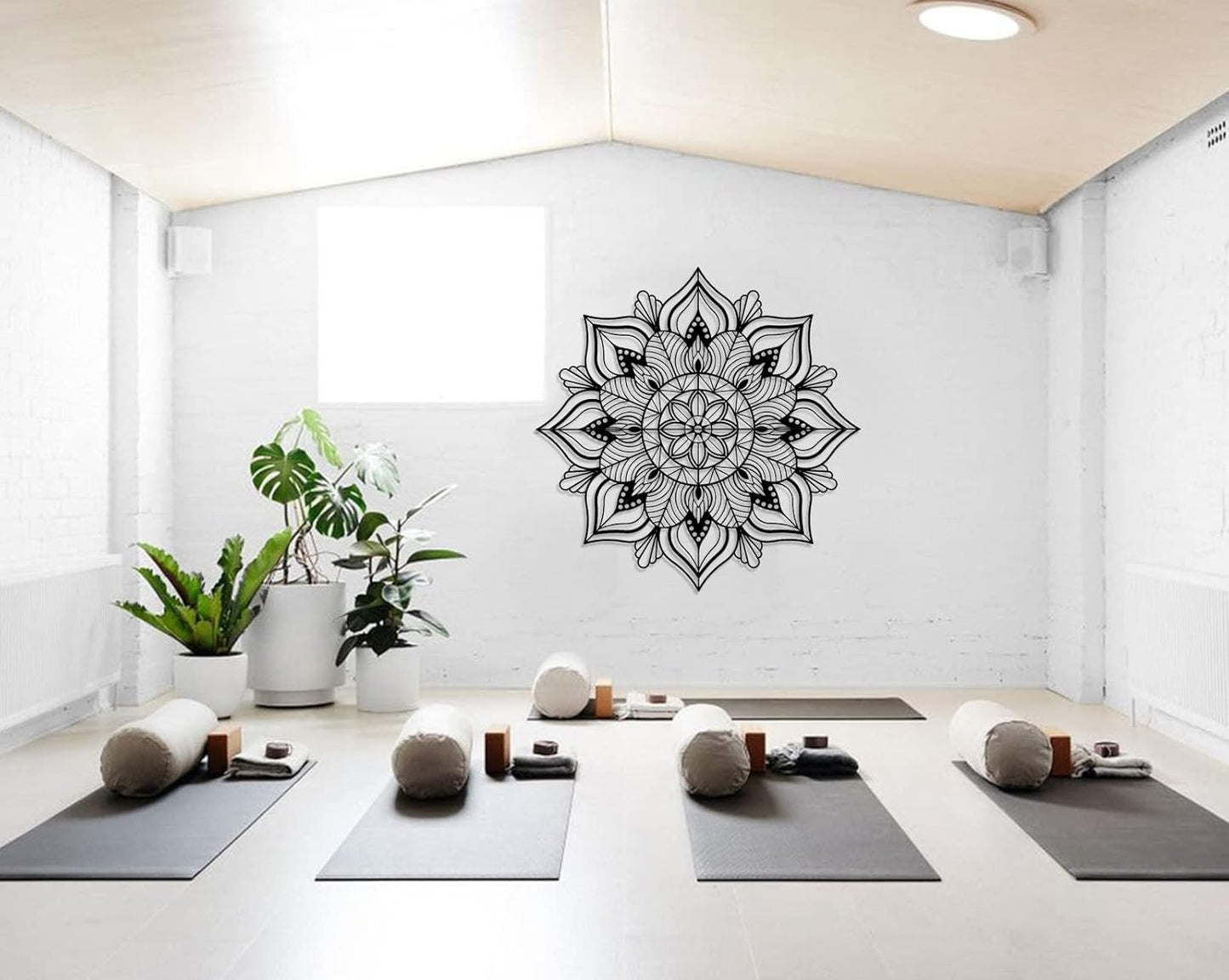 Majestic Pressed Iron Half Lotus Wall Hanging