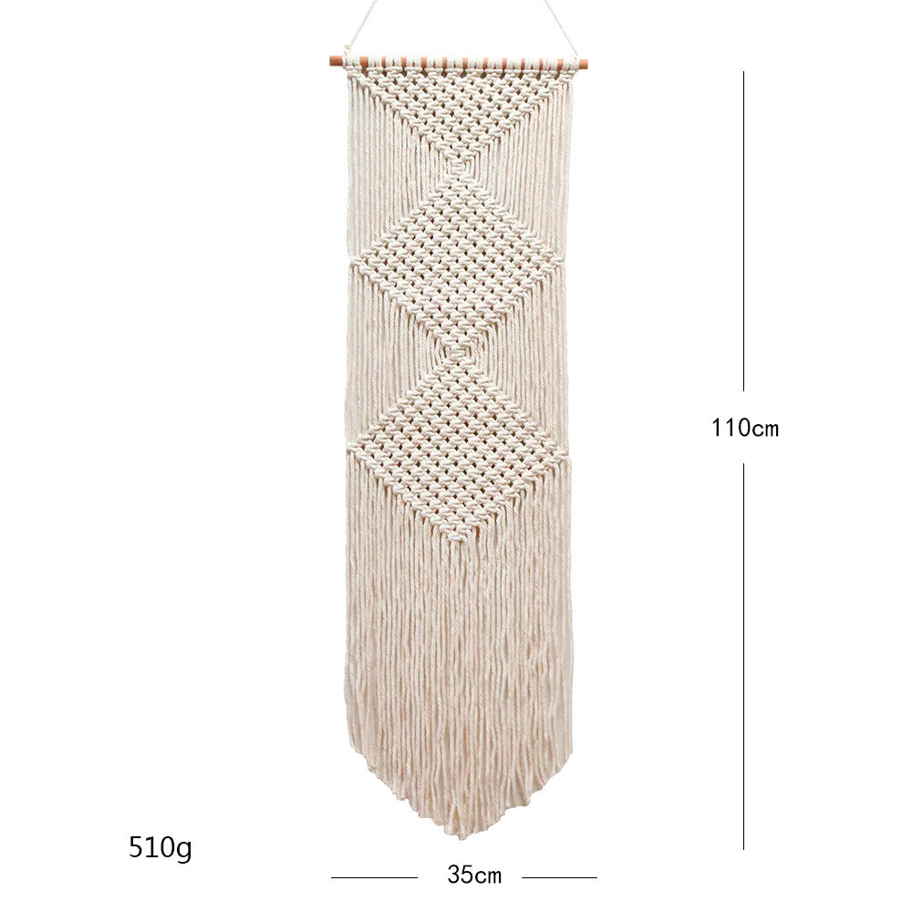 Nordic Style Bohemian Hand-woven Tapestry Beige 35x110cm