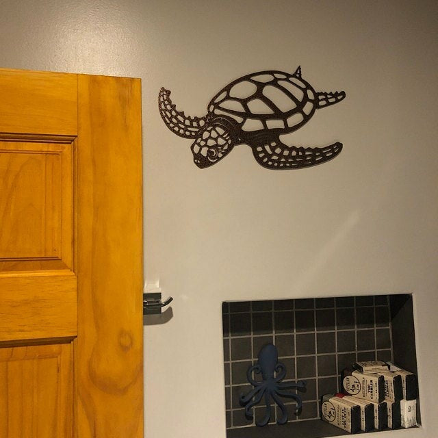 Turtle Sculpture - Metal (wall)