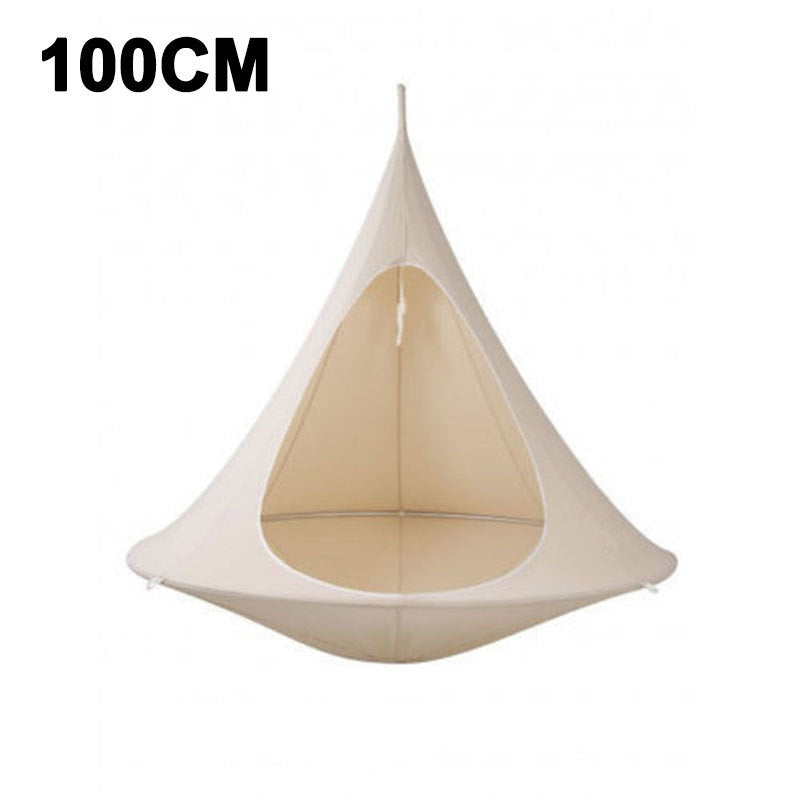 Outdoor Air Hanging Hammock Tent Cone Chair White 100X110CM