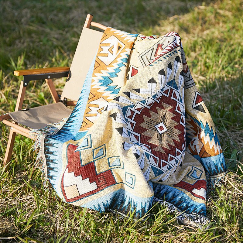 'Forrest' - outdoor bohemian blanket - Seaside Bohemia - Throw Blanket