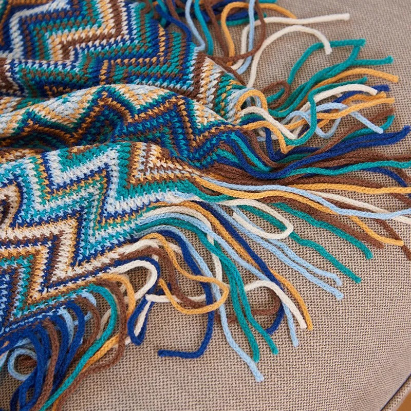 'Bohemian Bliss' Xtra Large Knitted Blanket