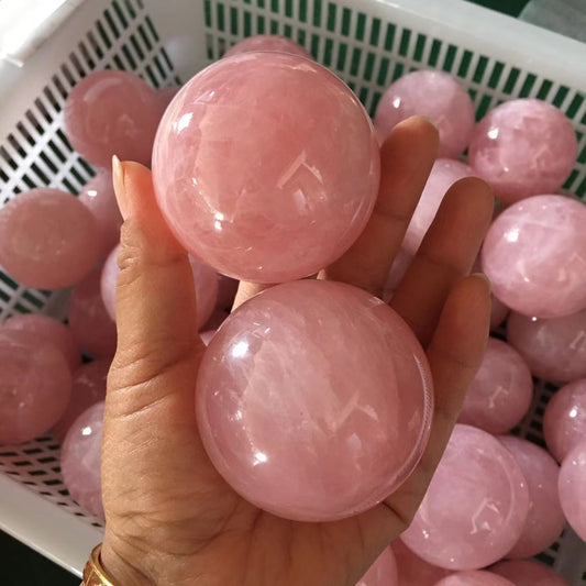 Rose Quartz Crystal Ball Pink