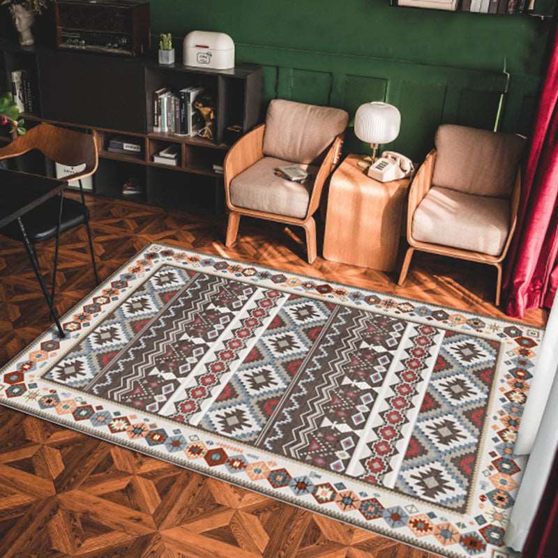 Bohemian Retro Carpet Rug Terrecota Hues