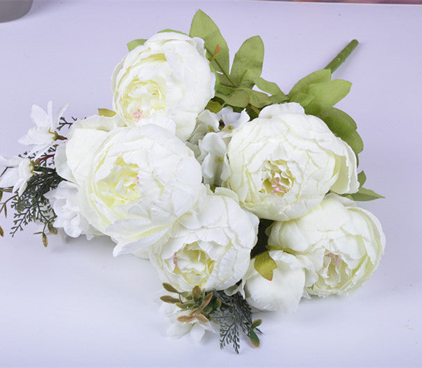 Pastel Peonies - Faux Flowers Pastel Yellow