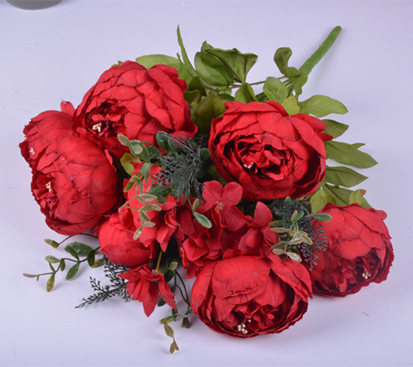 Pastel Peonies - Faux Flowers Scarlet