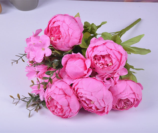 Pastel Peonies - Faux Flowers Luminous Pink