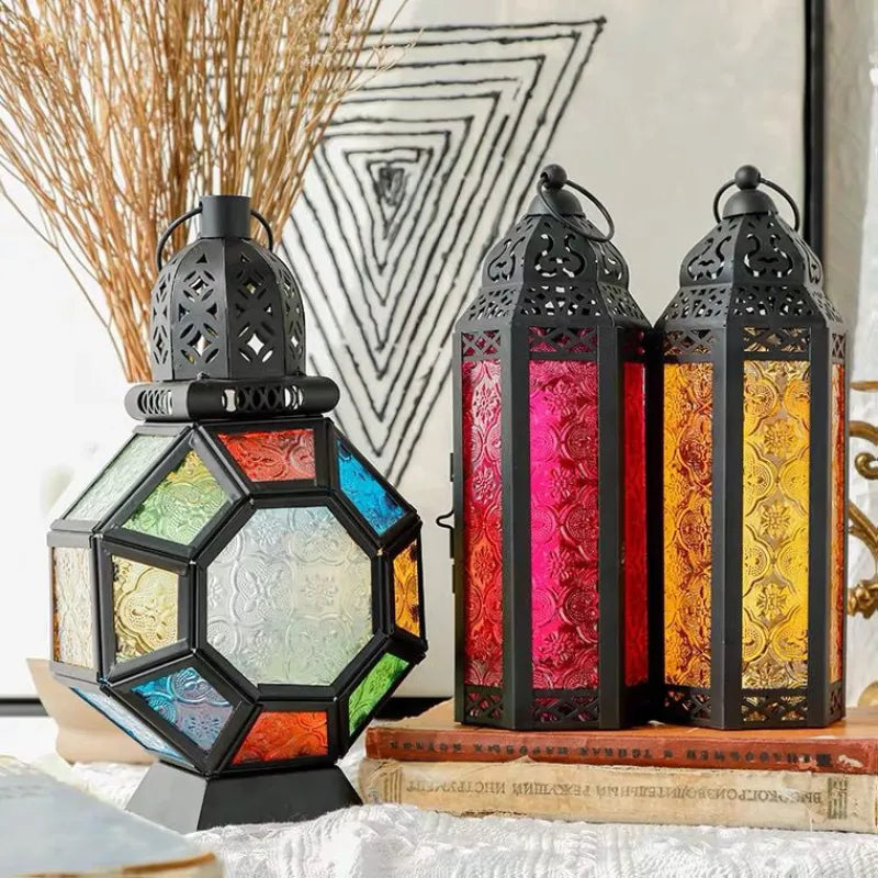 'Nomadic Oasis' Hanging Candle Lantern