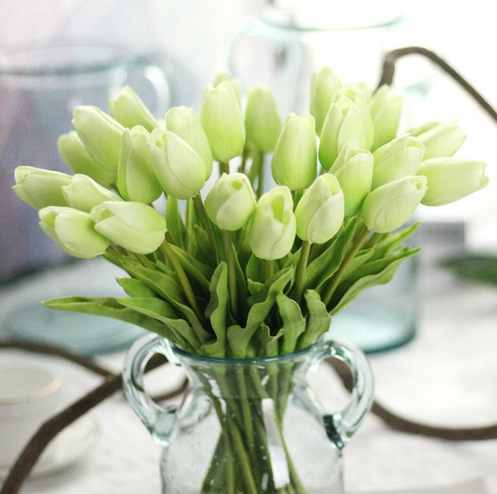 Tulip Drops - Faux Flowers Peak green