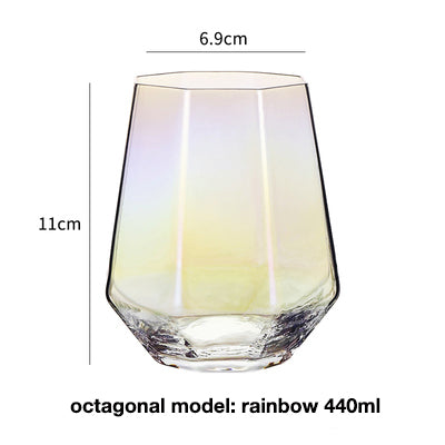 Stemless Wine, Whiskey & Cognac Glass Colorful 440mL