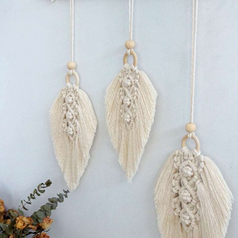 Leaf Droplet Macrame Wall Hanging