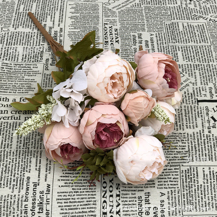 Romantic Overtures - Faux Peonies Champagne