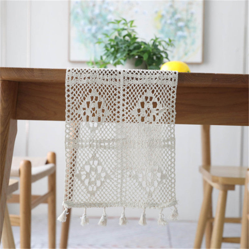 Vintage Black Lace Table Runner