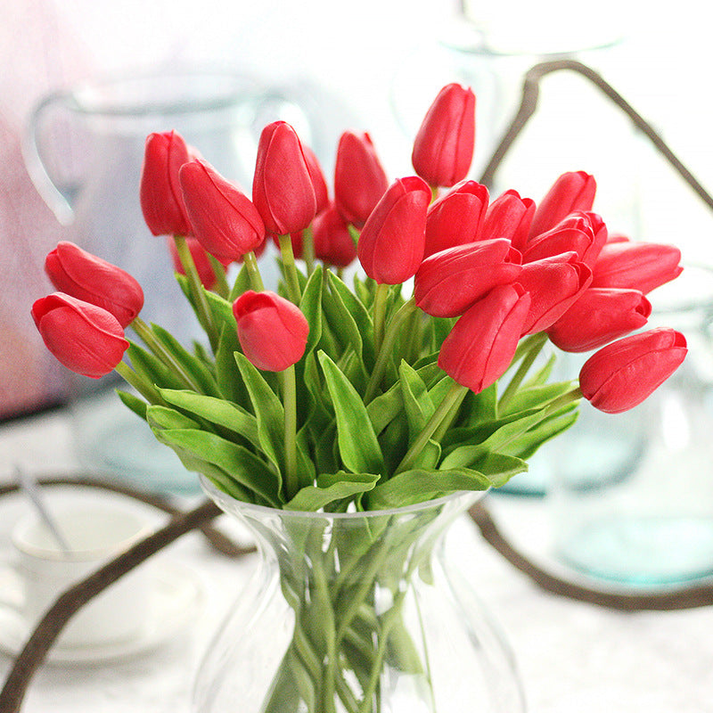 Tulip Drops - Faux Flowers Red