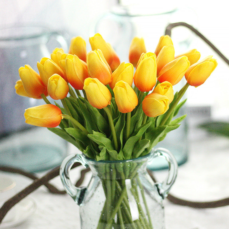 Tulip Drops - Faux Flowers Orange color