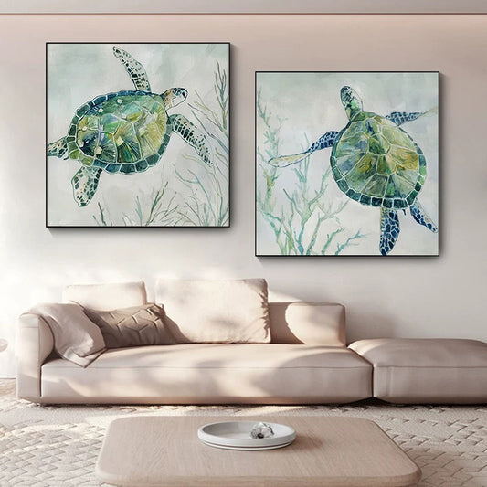 Turtle Canvas Painting