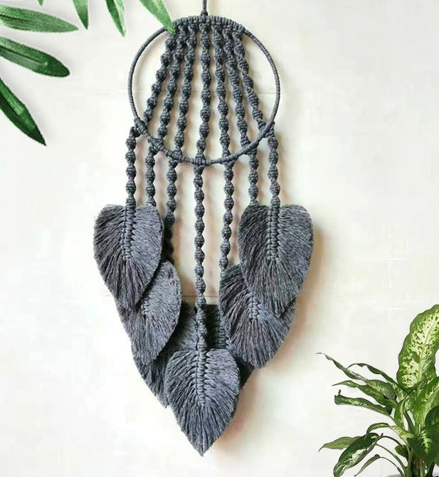 Metal & Macrame Autumn Leaves