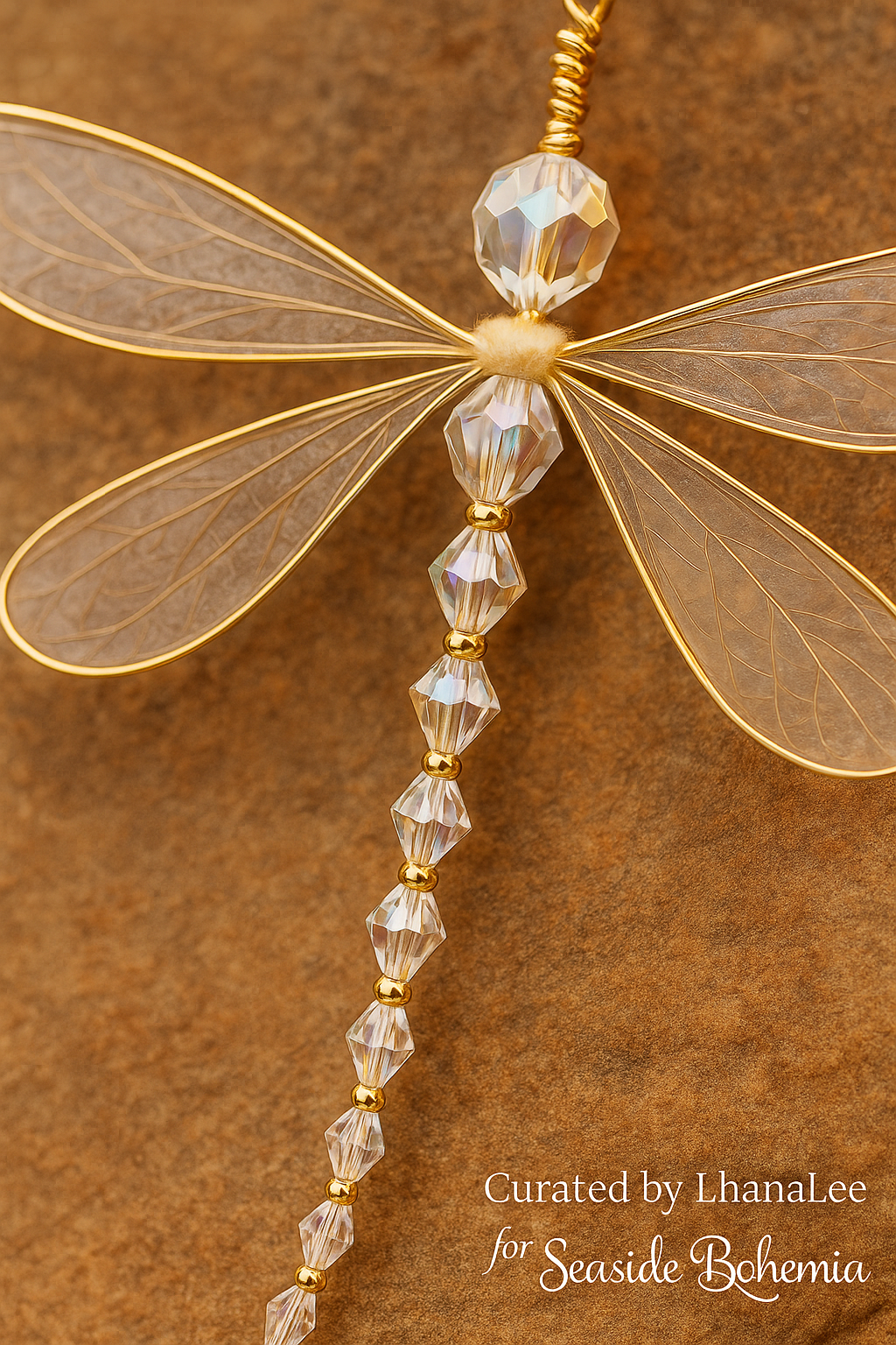 Dragonfly Crystal Suncatcher | For Home, Porch & Garden