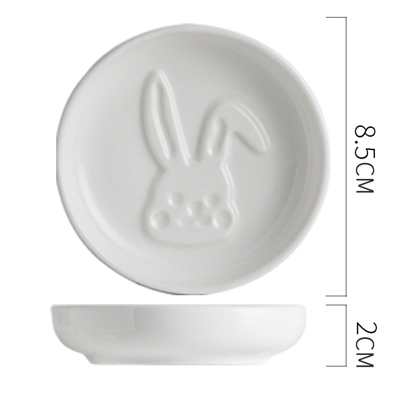 Sauce Dish Small Large round rabbit