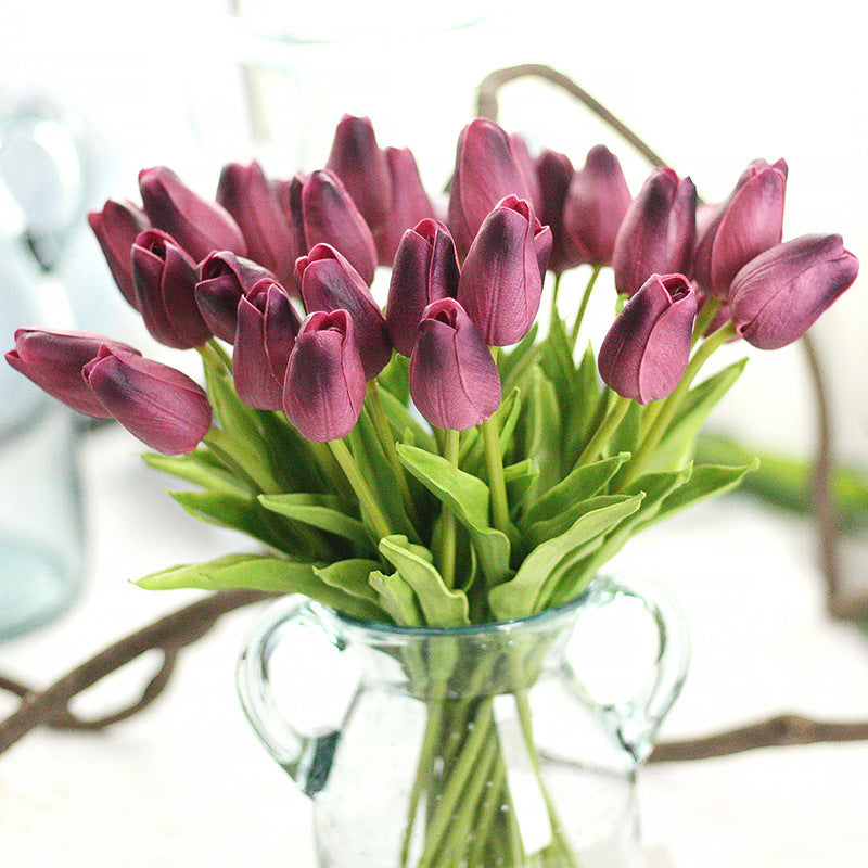 Tulip Drops - Faux Flowers Deep purple