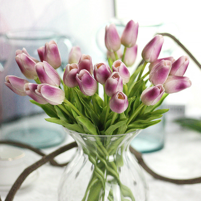 Tulip Drops - Faux Flowers Purple