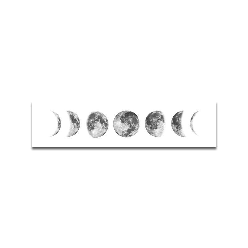 Full Eclipse Moon Cycle Print White Square