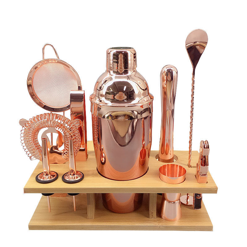 Rose Gold Mixology Set & Stand Rose Gold