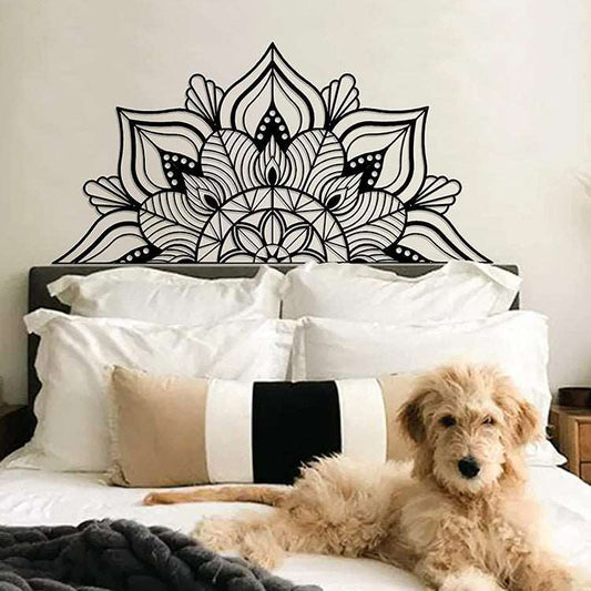 Majestic Iron Lotus Mandala Wall Piece