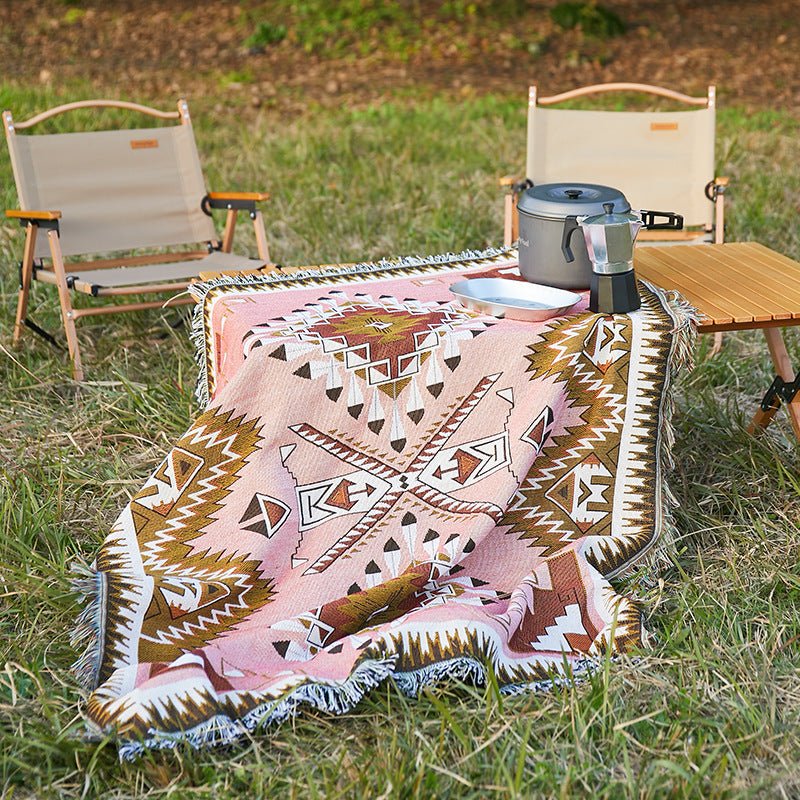 'Forrest' - outdoor bohemian blanket - Seaside Bohemia - Throw Blanket